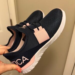 Nautica Kids' Sneakers in Navy and Light Pink